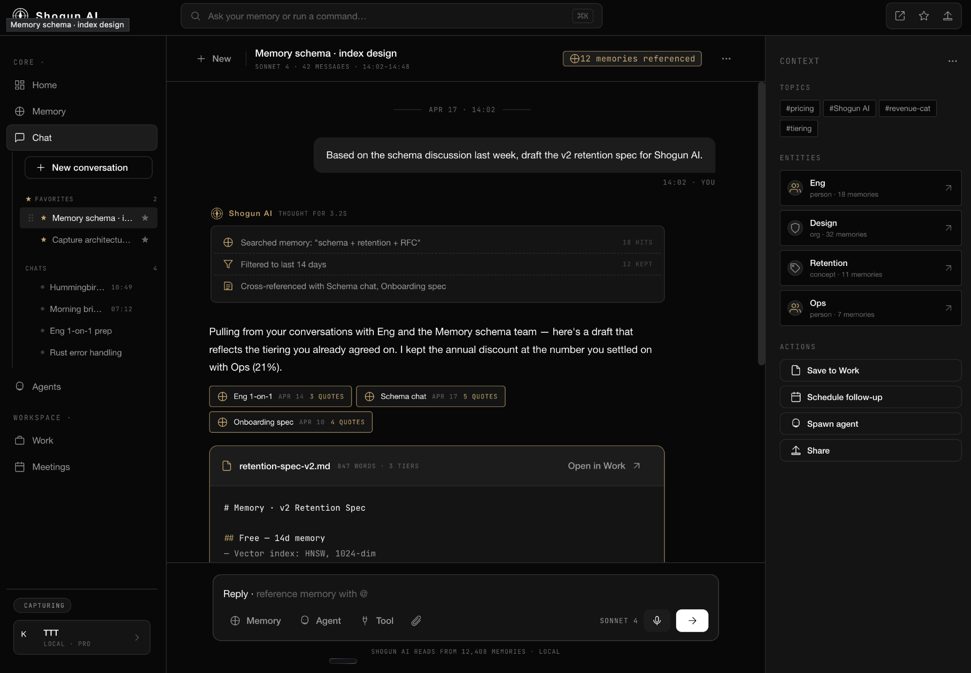 AI that remembers — when you ask.